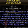 VISCERAL QUIVER LIGHTNING + PHYSICAL DMG 36% BOW SKILL DMG 38% CRIT CHANCE 24% CRIT BONUS 7% SPEED - image