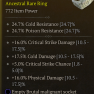 ANCESTRAL RING LVL 60 CRITICAL STRIKE DAMAGE CRITICAL STRIKE CHANCE COLD AND PHYSICAL DAMAGE SOCKET - image