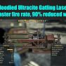 Bloodied Ultracite Gatling Laser (25% faster fire rate, 90% reduced weight) - image
