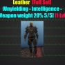 Leather [1 lvl ][Full Set] [Unyielding - Intelligence - Weapon weight 20% 5/5] - image