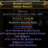 INFERNALIST MINION LICH AMULET +3 MINION SKILLS 46 SPIRIT 42% MAX ENERGY SHIELD 15 STR 6 INT 34% COL - image