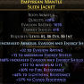 1076 EVASION 416 ENERGY SHIELD CHEST 122 MAX LIFE 30% FIRE 44% LIGHTNING 27% CHAOS RESISTANCES LVL65 - image