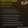 RING LVL 60 CRITICAL STRIKE DAMAGE LUCKY HIT CHANCE VULNERABLE DAMAGE PHYSICAL DAMAGE - image