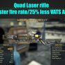 Quad Laser rifle (25% faster fire rate/25% less VATS AP cost) - image