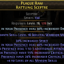 RATTLING SCEPTRE 4 MINION SKILLS 76% INCREASED DMG 30% SPIRIT INCREASED CRIT HIT CHANCE & CRIT DMG - image