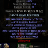 EVASION ENERGY SHIELD BOOTS 158/67 35% MOVEMENT SPEED 25% RARITY 82 LIFE 45% FIRE 43% COLD 14% CHAOS - image