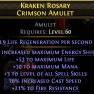 ESSENCE DRAIN LICH AMULET +3 SPELL SKILLS 16% CAST SPEED 27 ENERGY SHIELD 53 LIFE 30 MANA 21FIRE RES - image
