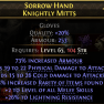 GLOVES WITH PHYSICAL AND COLD DAMAGE +2 LEVEL OF ALL MELEE SKILLS 26% LIGHTNING RESIST 253 ARMOUR - image