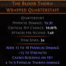 DAWN OF THE HUNT The Blood Thorn Wrapped Quarterstaff UNIQUE QUARTERSTAFF NO LVL REQ MONK WEAPON - image