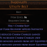 DAWN OF THE HUNT PERFECT Ingenuity Belt UNIQUE BELT LVL 55 REQ 30% / 30% LEFT RIGHT RING BONUSES - image