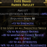 LIGHTNING SPEAR AMAZON DEADEYE RANGER AMULET +3 PROJ SKILLS 22 ALL ATTRIBUTES 14% ALL RES 48 SPIRIT - image