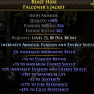 FALCONER'S JACKET CHEST 5% MOV SPEED 634 EVASION 265 ENERGY SHIELD 197 LIFE 32 DEX 27% FIRE 43% COLD - image