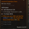 Legendary Pants 2GA *3 Basic Skills* *685 Maximum Life* one reroll stat - image