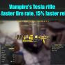 Vampire's Tesla rifle (25% faster fire rate, 15% faster reload) - image
