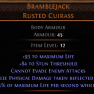 DAWN OF THE HUNT Bramblejack Rusted Cuirass UNIQUE CHEST NO LEVEL REQUIRED UNIQUE BODY ARMOUR - image