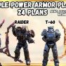 Bundle Power Armor Plans T-45, T-60, T-51B, Raider(Total 24 Plans, Arms, Legs, Helmet, Torso) - image