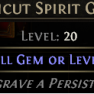 DAWN OF THE HUNT PERFECT Uncut Spirit Gem level 20 uncut spirit gem rank 20 - image