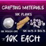 rough ore planks nuts and bolts - image