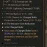 2GA Staff of Lam Esen (58/80) *8 Charged Bolts* *67.5% Resource Cost Reduction* 193 int 75% chance c - image