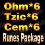 S7| 6x Ohm, 6x Tzic, 6x Cem (Ring of Starless Skies Runes Package) - image