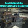 Quad Radium Rifle (25% faster fire rate/25% less VATS AP cost) - image
