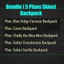 Bundle [5 Backpack Skins][Blue Ridge Caravan/Camo/Chally the moo-moo/Safari] - image