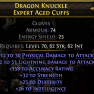 Rare Gloves for Attribute Stacker 26 int/25 dex/32 str/51 lightning add dmg/30 add physical dmg/158 - image