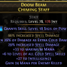 COLD SORCERESS STAFF +6 LEVEL OF COLD SPELL SKILLS 96% SPELL DMG 26% COLD DMG 33 MANA 27 INT24 MANA - image