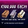 Building Materials Wood Brick Metal 100k Each - image