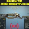 Quad Laser rifle (+50% critical damage, 25% less VATS AP cost) - image