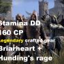 [NA - PC] Full Legendary Crafted Gear - Stamina DD - 160 CP Briarheart + Hunding’s Rage - image