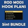 [PS] Fishing Rod Mods and Hooks Plans 5in1 bundle (Advanced drag, Attractive hook, Improved bearing) - image