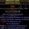 RING PHYSICAL + LIGHTNING DAMAGE 71 LIFE 27 DEX 8% ALL RESIST 28% LIGHTNING RESIST 9% CHAOS RESIST - image