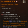 GREATER AFFIX DRUID CHEST MAX LIFE SPIRIT PER SECOND THORNS SOCKET LVL55 REQ 925 ILVL - image