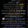 INSANE LIGHTNING SPEAR AMAZON WEAPON 268 LIGHTNING DMG 355 ACCURACY 27% CRIT DMG BONUS 23 DEX 7 CRIT - image
