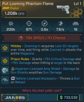 ⭐[MODDED] L1 PHANTOM FLAME - 1.208K DPS (+115K FIRE DMG/s) - 7.9s FIRE RATE - ZIP ROCKETS 331K DMG⭐ - image