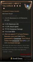 4GA BANISHED LORD'S TALISMAN + Max Roll 60%（mcoci） - image