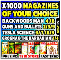 X1000 Magazines of your choice ( BACKWOODS MAN 4 /6 -Tesla Science 3/ 7 /8 -Guns and Bullets 2/3/9) - image
