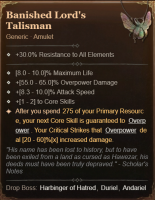 S10- 3GA Banished Lord's Talisman (High Aspect)Random GA - image