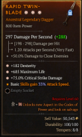 S9- 3GA Dagger +  Dexterity / Maximum Life / Critical Strike Damage  (apamc) - image
