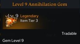 (Tier3)Level 9 Annihilation Gem (Damage Gem)(Random Class and Random Skill) All US server - image