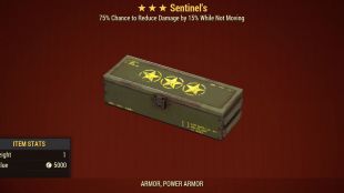 Sentinel's Legendary Mod (75% Chance to Reduce Damage by 15% While Not Moving) - image