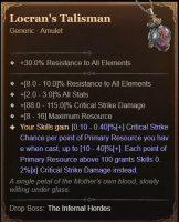 S9 - 4GA Locran's Talisman + Max Aspect - image