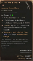 2GA Fists of Fate (265/300) ✷13% Critical Strike Chance ✷77.7% Lucky Hit Makes Vulnerable - image