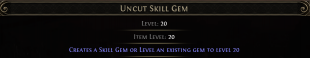 RISE OF THE ABYSSAL LEVEL 20 PERFECT UNCUT SKILL GEM RANK 20 UNCUT SKILL GEM TIER 20 UNCUT SKILL GEM - image