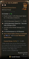 2GA Esu's Heirloom (28/40) ✷15% Resistance to All Elements ✷18.8% Move Speed after elite - image
