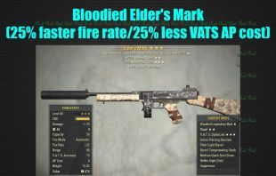 Bloodied Elder's Mark (25% faster fire rate/25% less VATS AP cost) - image