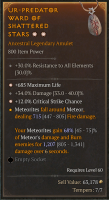 2GA AMULET — +685 Life / +40% Damage / +12% Crit / Meteorites Burn +68% - image