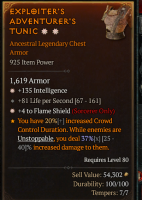 925 Legendary Chest 2 Greater Affixes(4 Flame Shield 135 Int)and 1 Random Affix - image