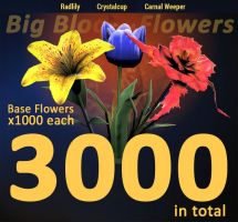 Big Bloom Flowers Bundle x3000 (Carnal weeper/Crystalcup/Radlily) - image